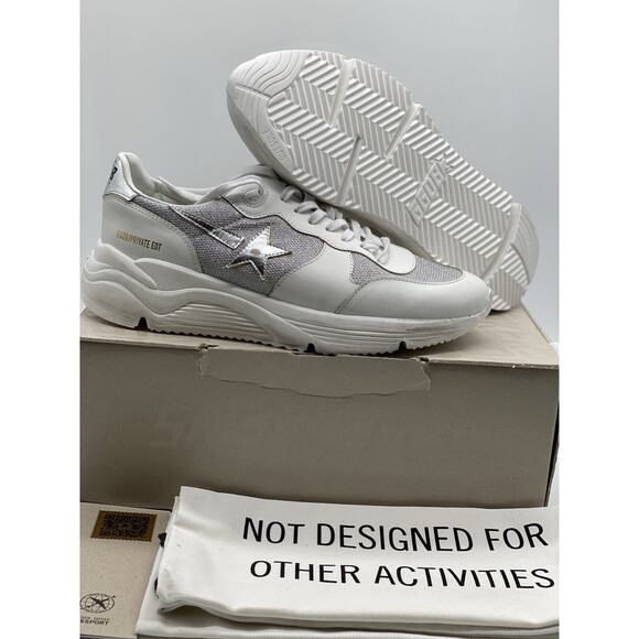 Golden Goose Running Sole Sneaker (Optic White/Silver) sz. 42 eu (12us) - Picture 1 of 8
